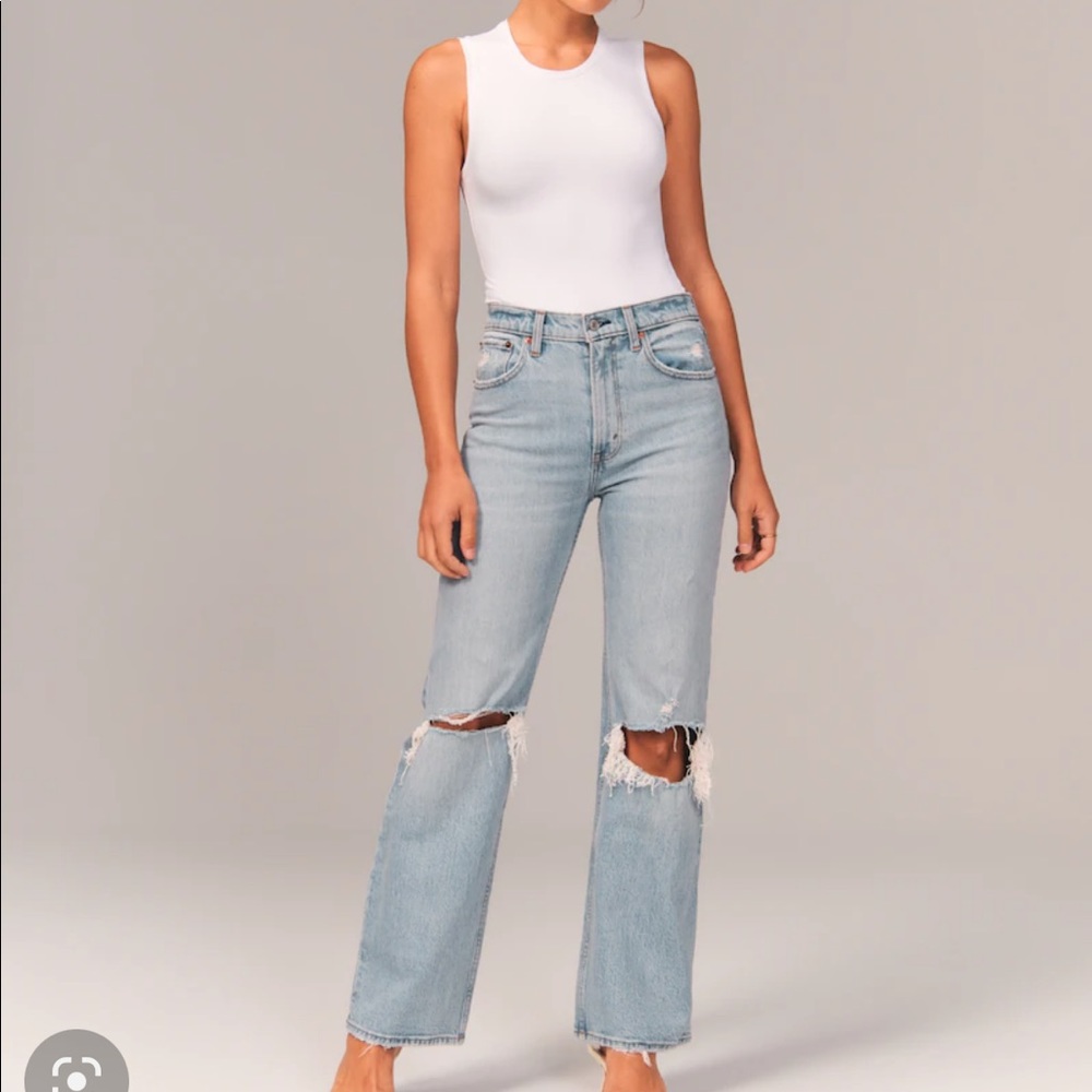 abercrombie ultra high rise relaxed jeans